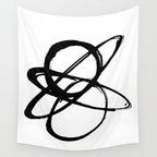 Astral Orbit White Background Wall Tapestry Gallery Image 4