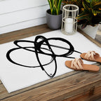 Astral Orbit White Background Outdoor Rug Gallery Image 2
