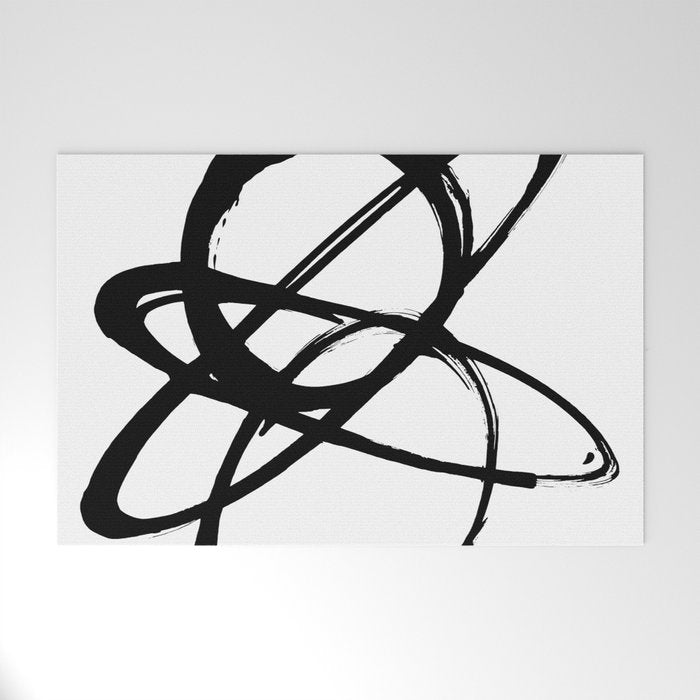 Astral Orbit White Background Welcome Mat Gallery Image 1