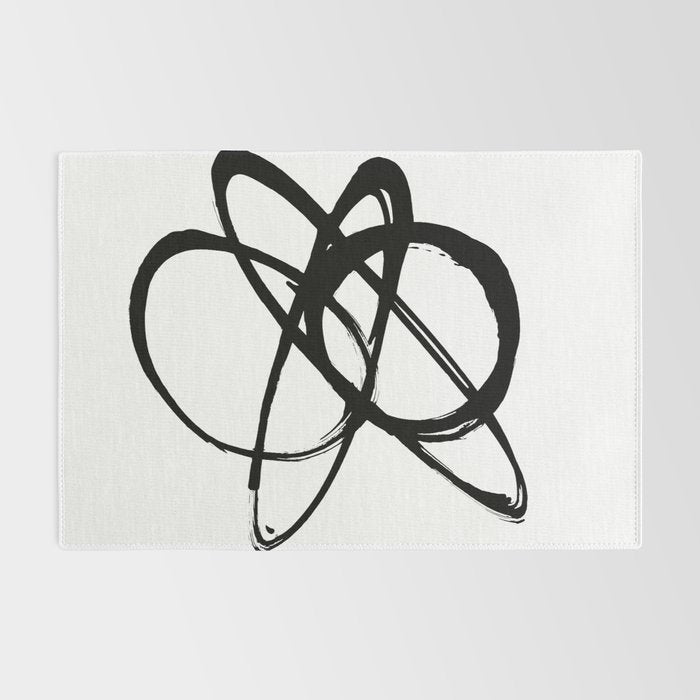 Astral Orbit White Background Rug Gallery Image 2