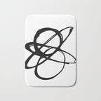 Astral Orbit White Background Bath Mat Gallery Image 1