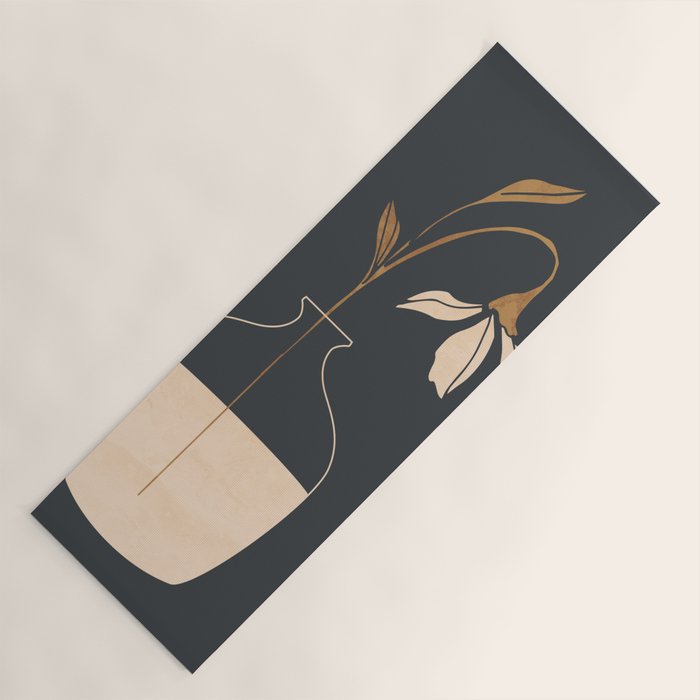 Minimal Abstract Art Vase Flower 3 Yoga Mat Gallery Image 1