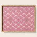 Bows & Ribbons Pattern LI 90s Bubblegum Pink Serving Tray Gallery Image 1