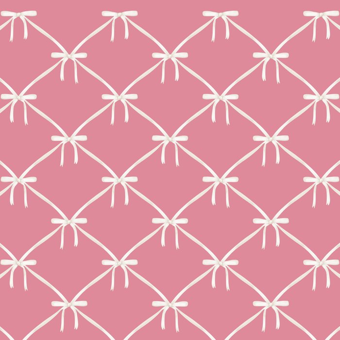 Bows & Ribbons Pattern LI 90s Bubblegum Pink Coffee Mug Gallery Image 2