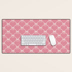 Bows & Ribbons Pattern LI 90s Bubblegum Pink Desk Mat Gallery Image 1