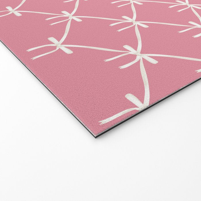 Bows & Ribbons Pattern LI 90s Bubblegum Pink Welcome Mat Gallery Image 2