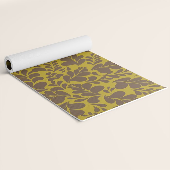 Vintage Floral Splash Pattern Yoga Mat Gallery Image 2