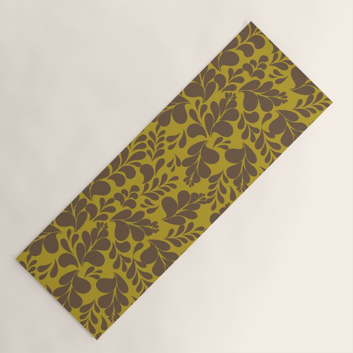 Vintage Floral Splash Pattern Yoga Mat Gallery Image 1