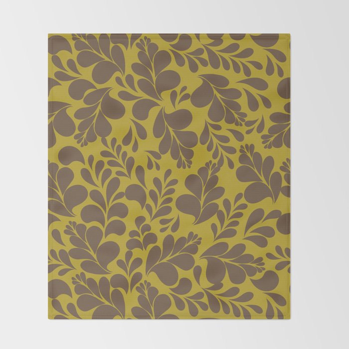Vintage Floral Splash Pattern Throw Blanket Gallery Image 2