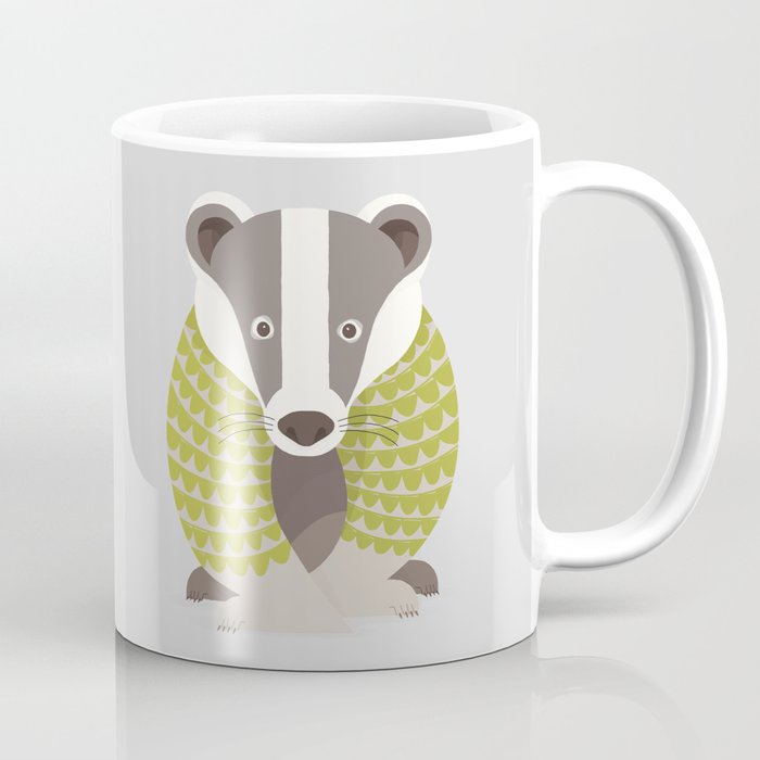 Whimsical Badger Coffee Mug Gallery Image 1
