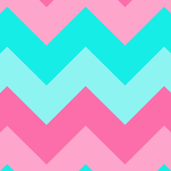 Hot Pink Turquoise Aqua Blue Chevron Zigzag Pattern Print Coffee Mug Gallery Image 2