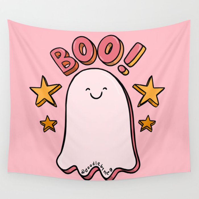 Cute Boo Wall Tapestry Gallery Image 1
