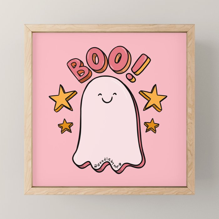 Cute Boo Mini Art Print Gallery Image 1