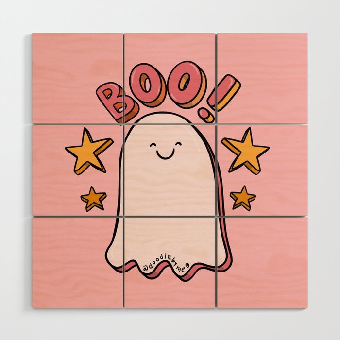 Cute Boo Wood Wall Art Gallery Image 1