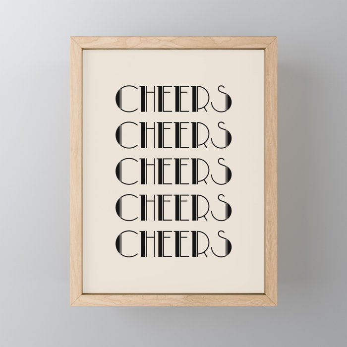 Cheers (Beige) Mini Art Print Gallery Image 1