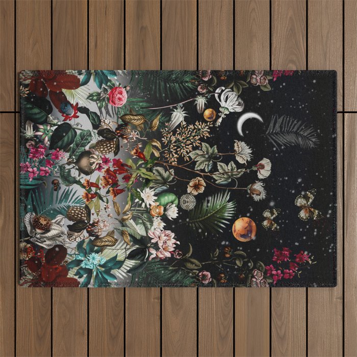 Future Garden Botanical Night Outdoor Rug Gallery Image 1