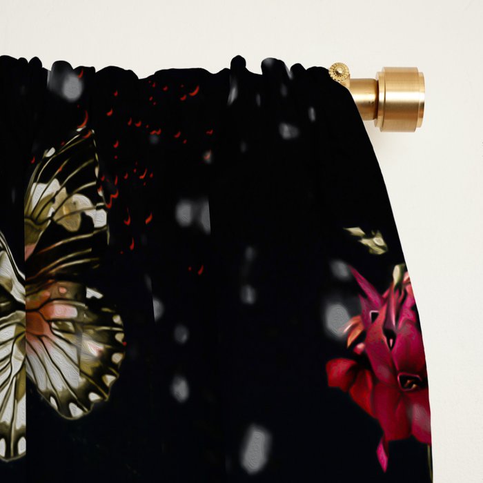 Future Garden Botanical Night Window Curtain Gallery Image 2