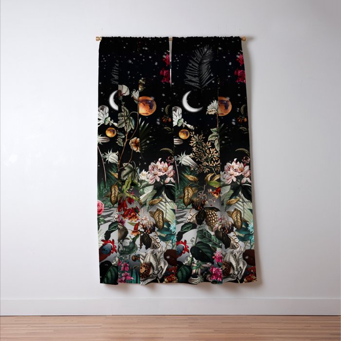Future Garden Botanical Night Window Curtain Gallery Image 3