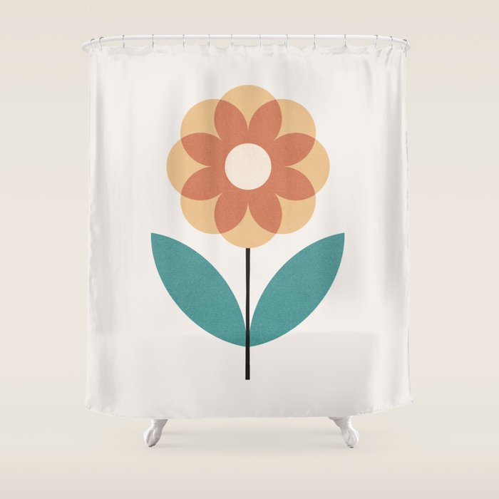 Retro Flower 2-1 Shower Curtain Gallery Image 1