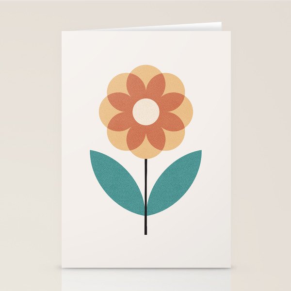 Retro Flower 2-1 Stationery Card Gallery Image 2