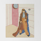 Butterfly and the Girl Throw Blanket Gallery Image 2