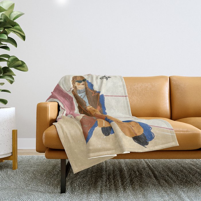 Butterfly and the Girl Throw Blanket Gallery Image 1