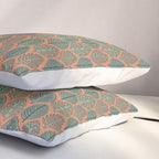 Tropical Fronds . Terracotta Pillow Sham Gallery Image 3
