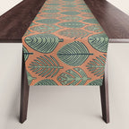 Tropical Fronds . Terracotta Table Runner Gallery Image 1