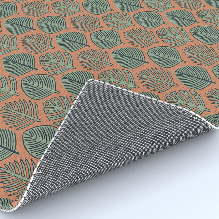 Tropical Fronds . Terracotta Rug Gallery Image 4