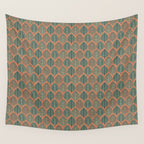 Tropical Fronds . Terracotta Wall Tapestry Gallery Image 4