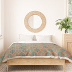 Tropical Fronds . Terracotta Duvet Cover Gallery Image 3