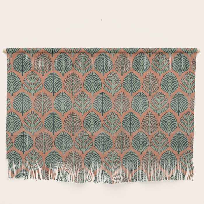 Tropical Fronds . Terracotta Wall Hanging Gallery Image 1