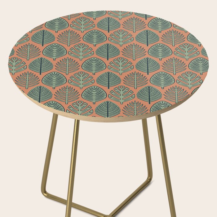 Tropical Fronds . Terracotta Side Table Gallery Image 2