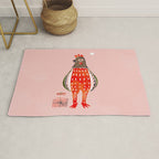 Christmas Chicken - illustration Rug Gallery Image 1