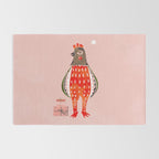 Christmas Chicken - illustration Rug Gallery Image 2