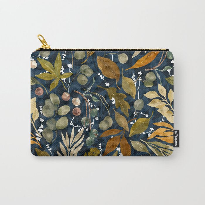 Fall leafy nature dark A Carry All Pouch Gallery Image 1