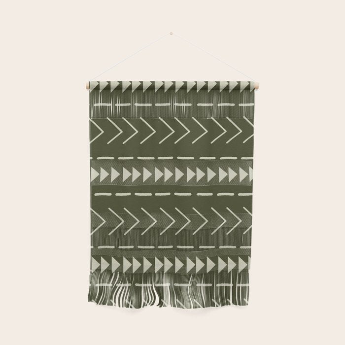 Mudcloth Forest Green Wall Hanging