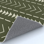 Mudcloth Forest Green Rug Gallery Image 4