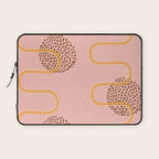 Abstract Fields in Peach Pink & Brown Laptop Sleeve Gallery Image 1