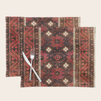 Belouch  Antique Khorasan Northeast Persian Rug Print Placemat Gallery Image 1