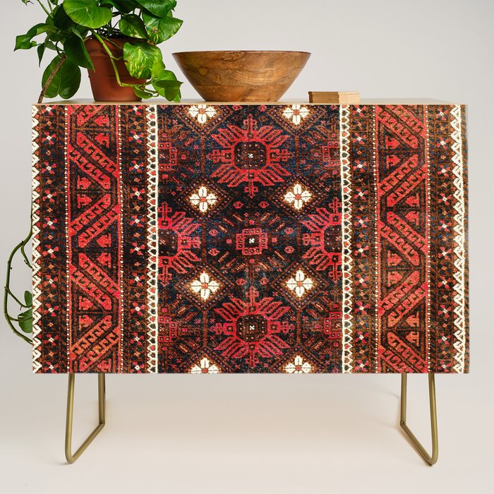 Belouch  Antique Khorasan Northeast Persian Rug Print Credenza Gallery Image 1