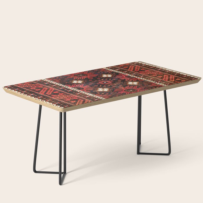 Belouch  Antique Khorasan Northeast Persian Rug Print Coffee Table Gallery Image 1