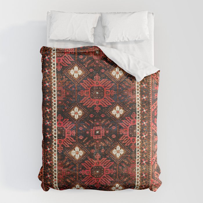 Belouch  Antique Khorasan Northeast Persian Rug Print Duvet Cover Gallery Image 1