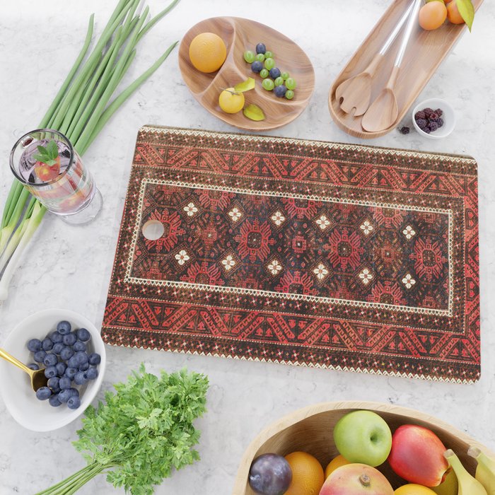 Belouch  Antique Khorasan Northeast Persian Rug Print Cutting Board Gallery Image 2
