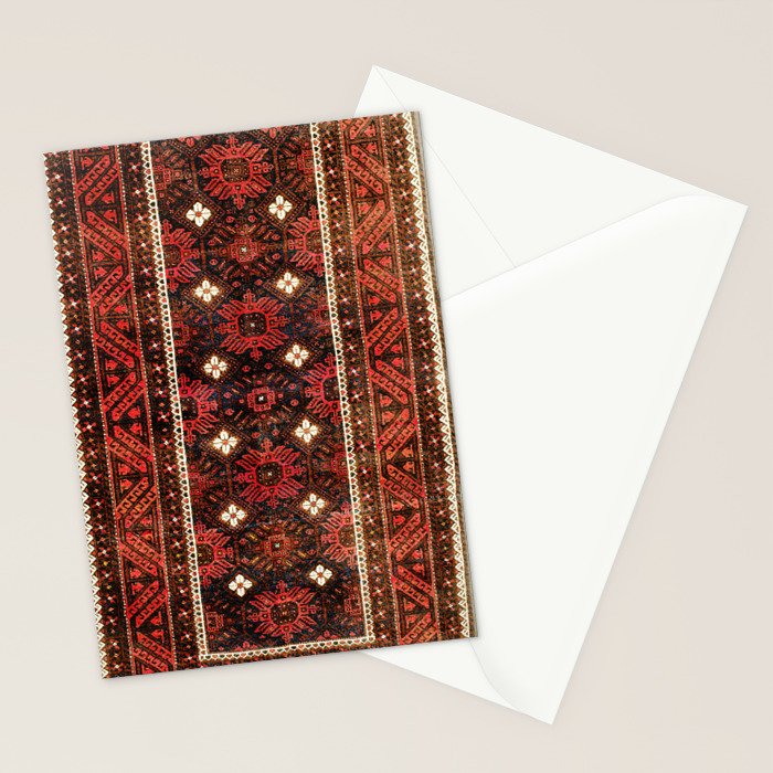 Belouch  Antique Khorasan Northeast Persian Rug Print Stationery Card Gallery Image 2