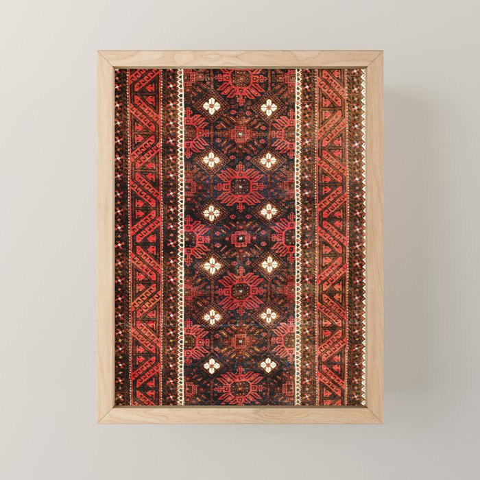 Belouch  Antique Khorasan Northeast Persian Rug Print Mini Art Print Gallery Image 1