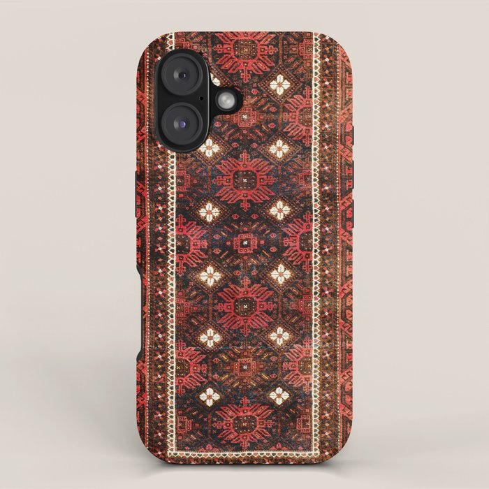 Belouch  Antique Khorasan Northeast Persian Rug Print iPhone Case Gallery Image 1