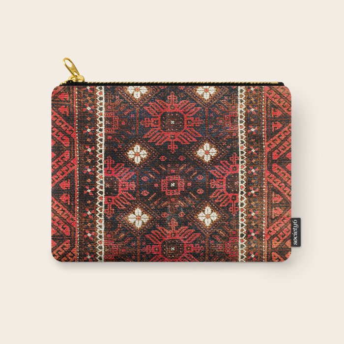 Belouch  Antique Khorasan Northeast Persian Rug Print Carry All Pouch Gallery Image 1