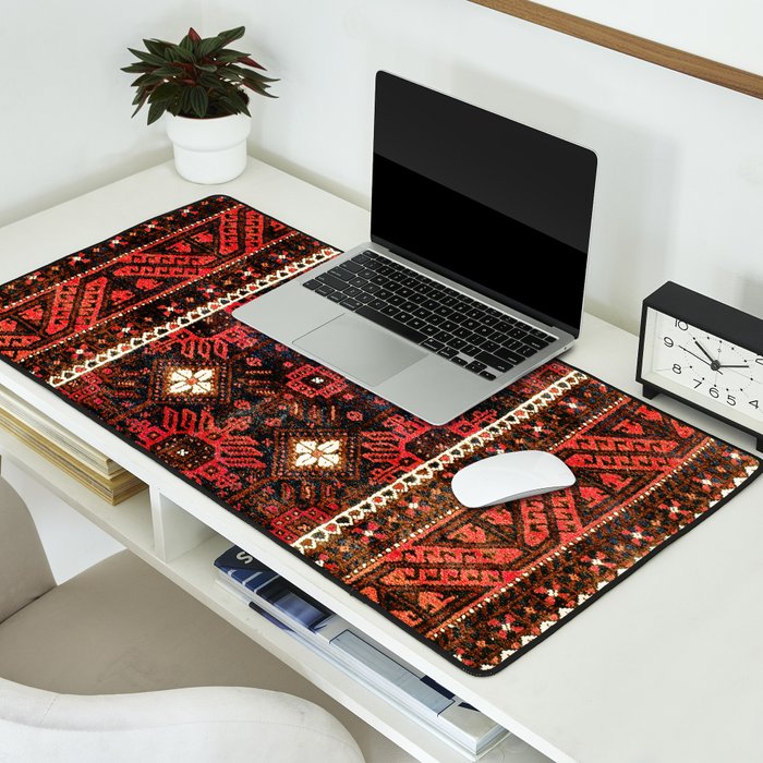 Belouch  Antique Khorasan Northeast Persian Rug Print Desk Mat Gallery Image 2