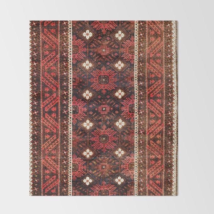 Belouch  Antique Khorasan Northeast Persian Rug Print Throw Blanket Gallery Image 2